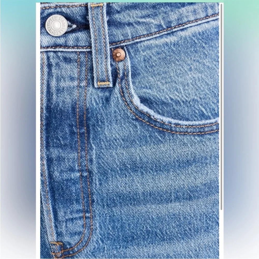 Levi’s Ribcage ankle straight size 24 EUC medium wash - Picture 5 of 13